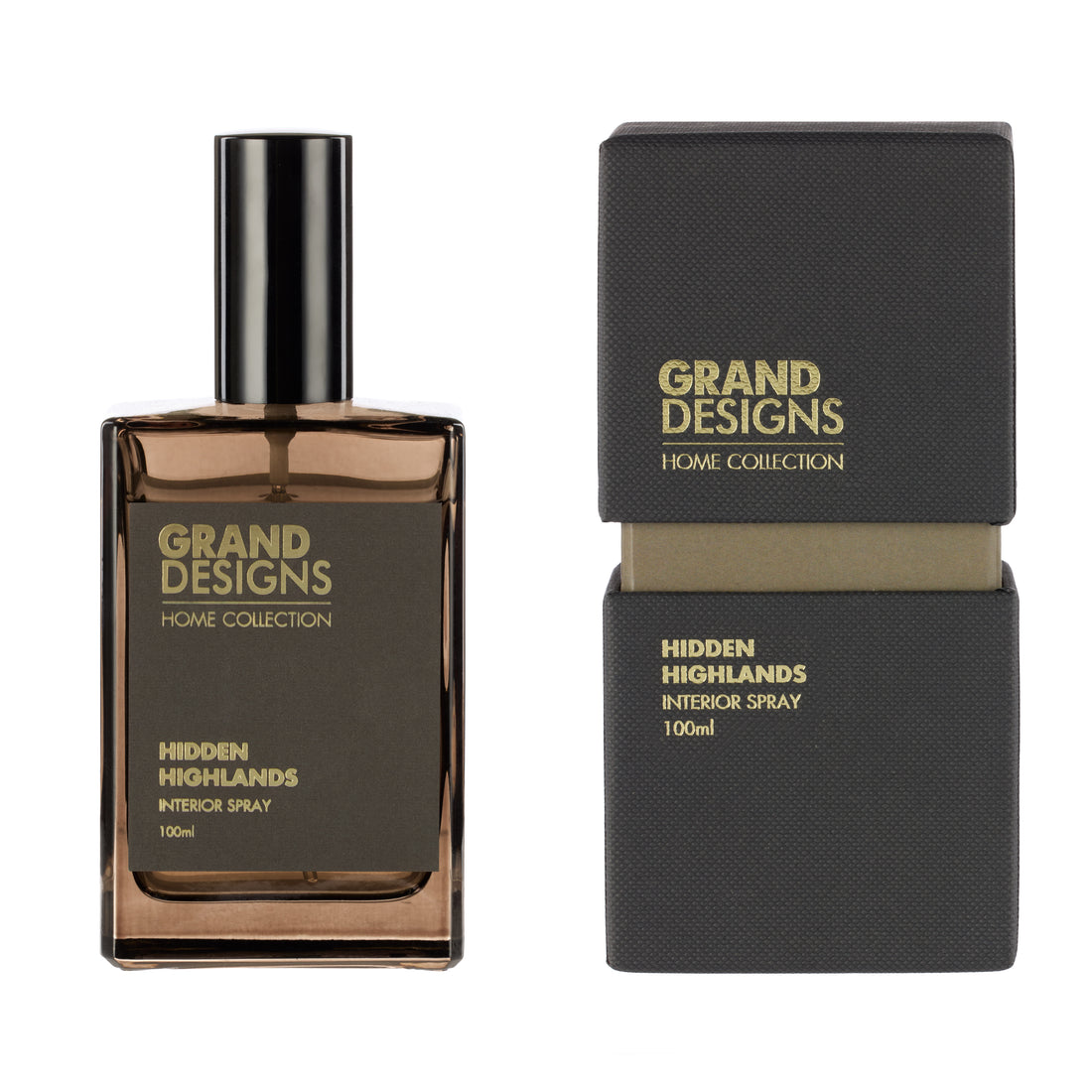 Grand Designs Hidden Highlands Scented Interior Spray 100ml Black
