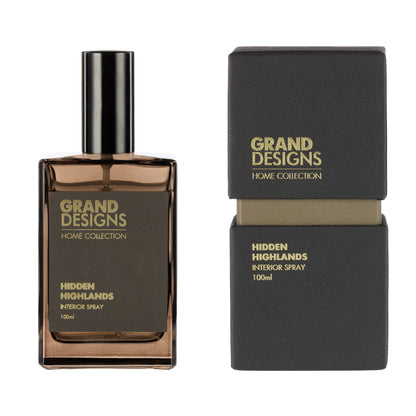 Grand Designs Hidden Highlands Scented Interior Spray 100ml Black
