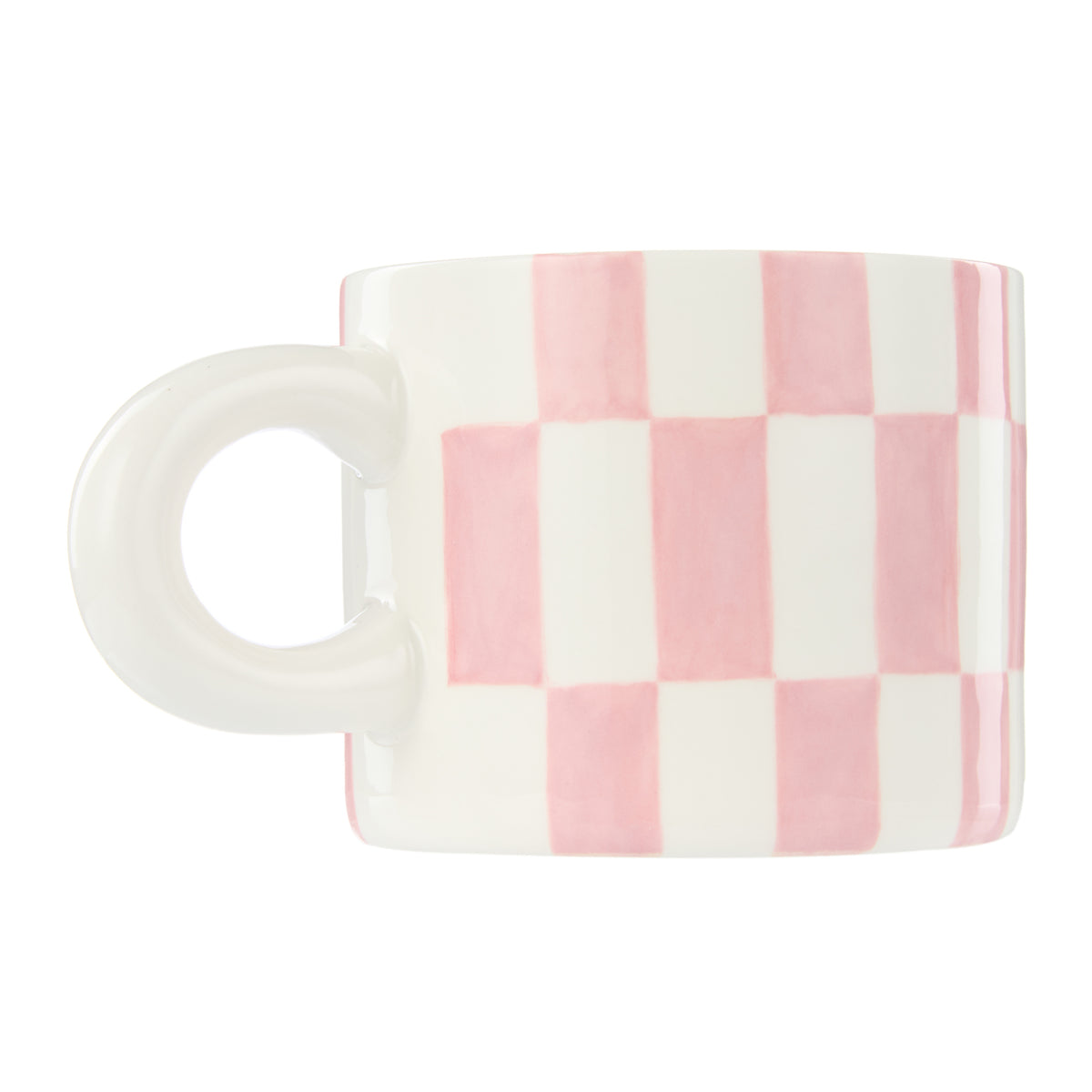 Emporium Check Mug &amp; Plate Set Pink &amp; Green