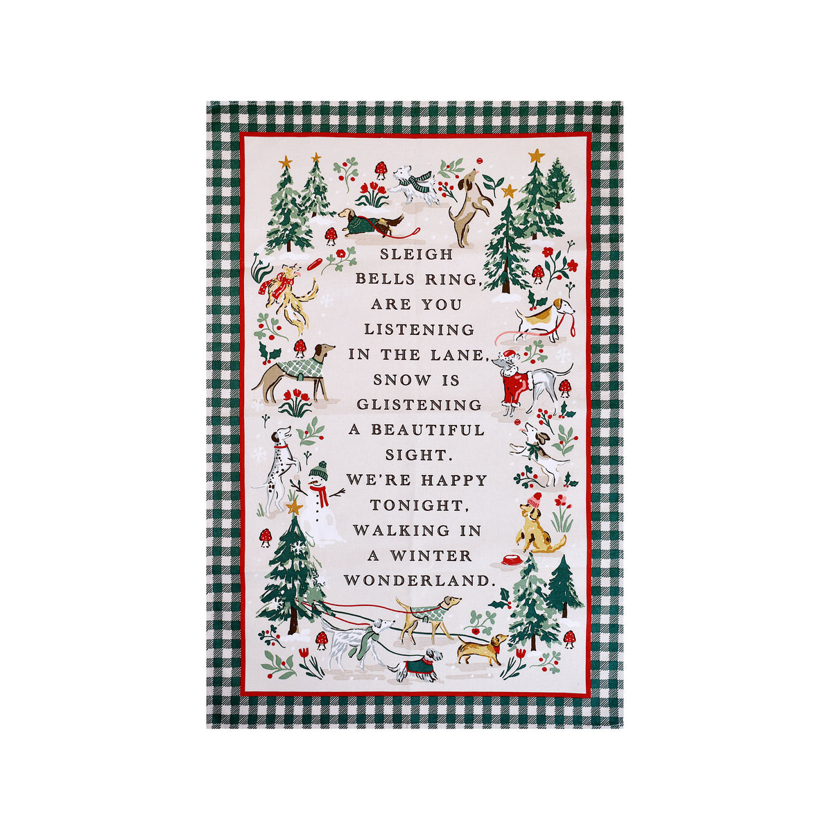 Ulster Weavers Winter Walkies Tea Towel Multi-Coloured
