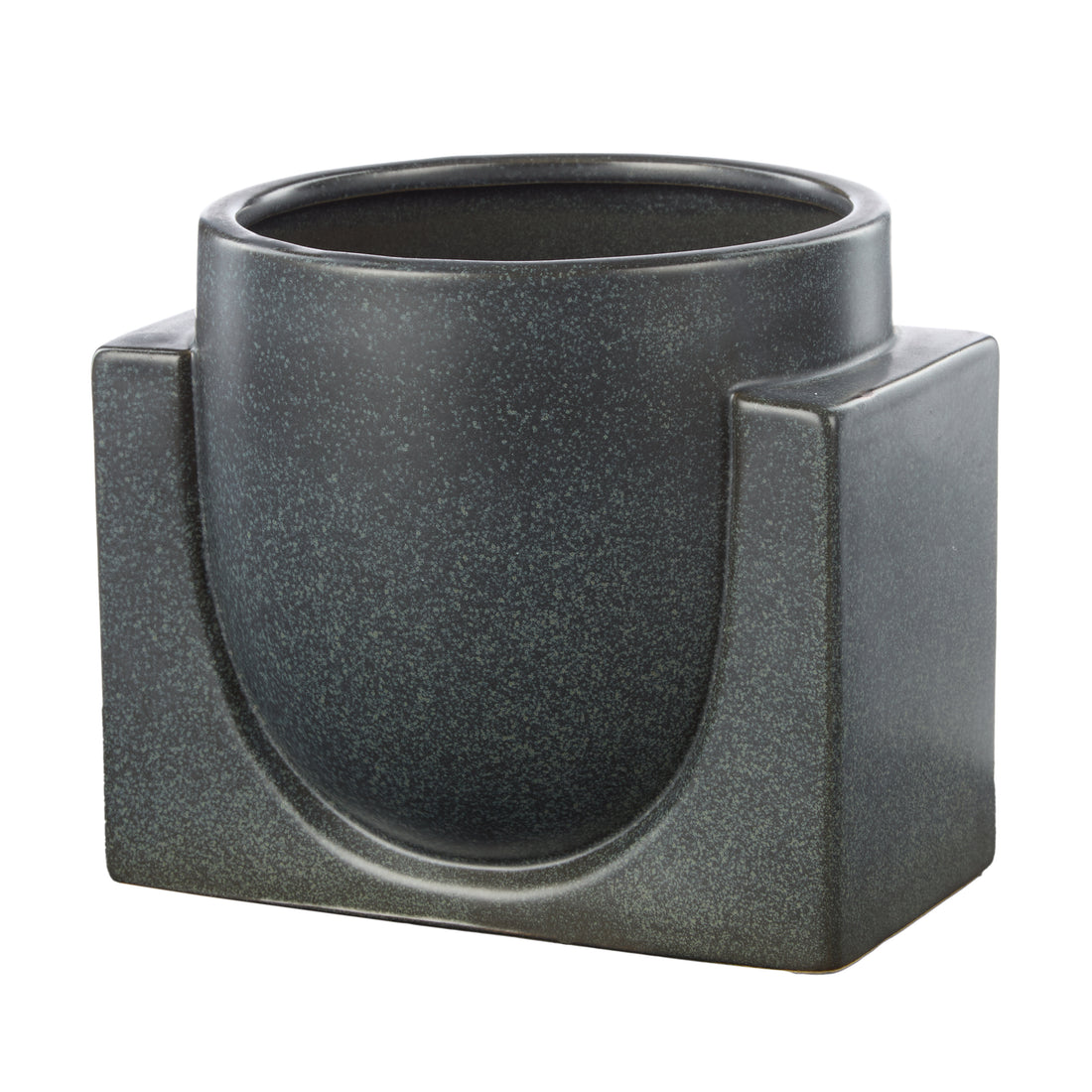 Amalfi Ponti Stoneware Planter Black