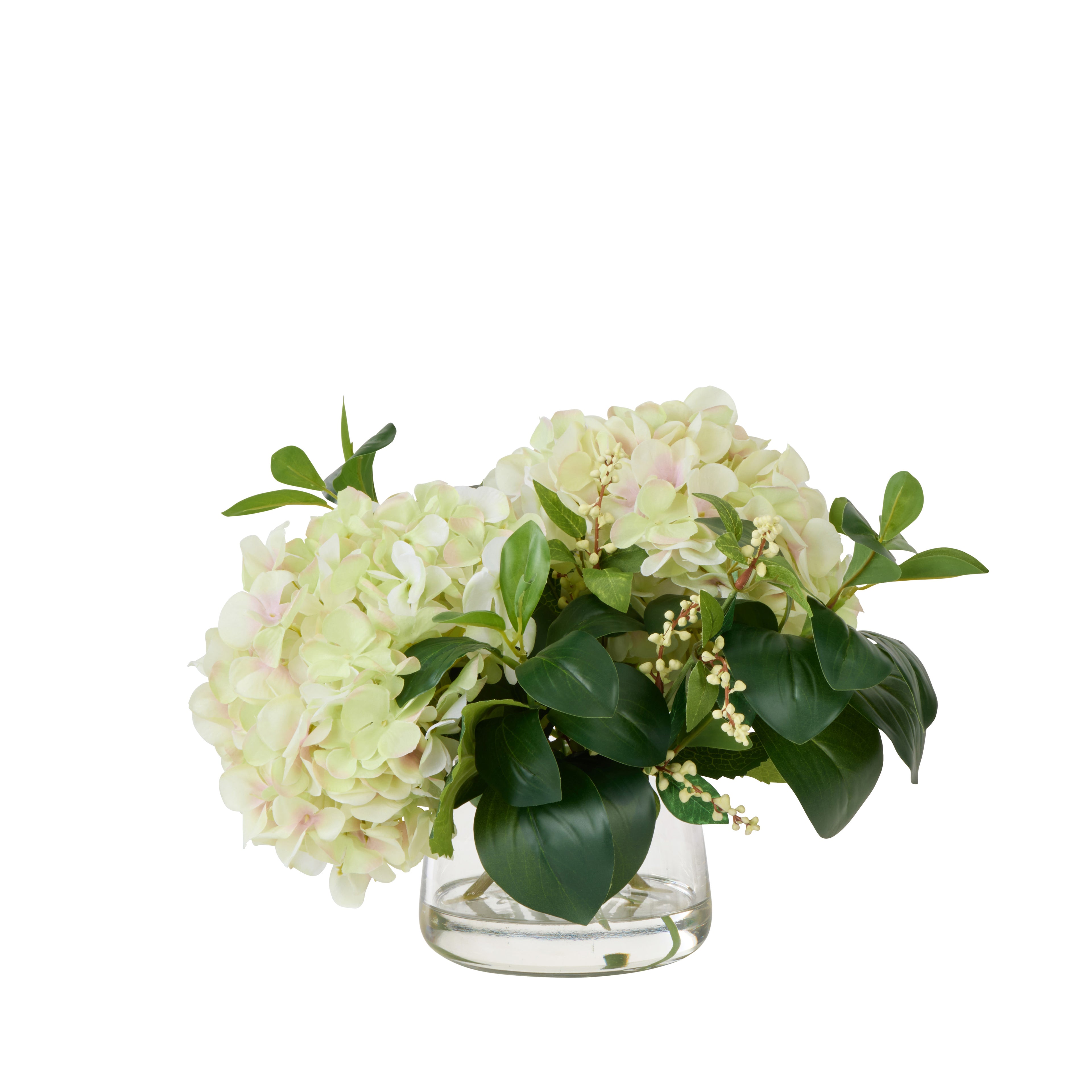 Faux Hydrangea Nite Berry - Classic Bowl | Green - 55cm