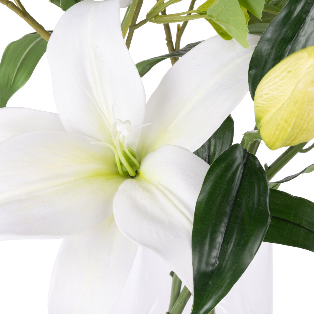 Faux Casa Lily Gingko - Alana Vase | White - 80cm