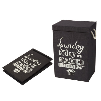 Emporium Naked Tomorrow Laundry Hamper Black &amp; White