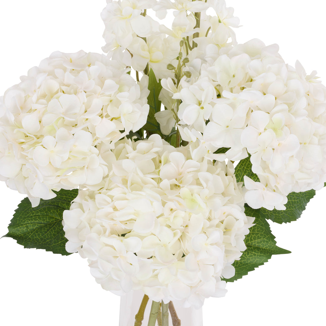 Faux Delphinium Mix - Alana Vase | White - 73cm