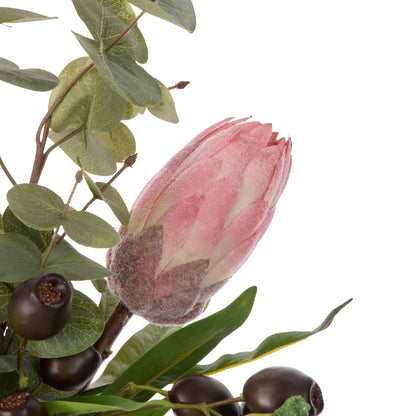 Faux Protea Seeding Mix -Pauline Vase | Pink -  68cm
