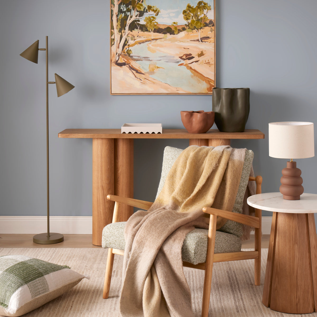 Amalfi Kennedy Floor Lamp Green
