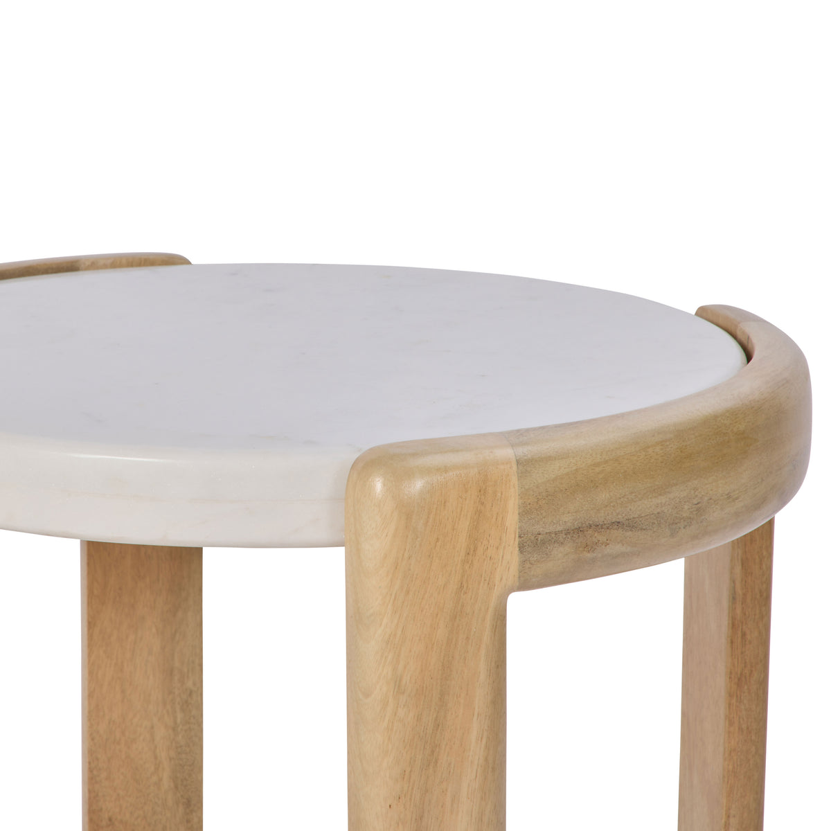 Grand Designs Ashton Side Table White &amp; Natural