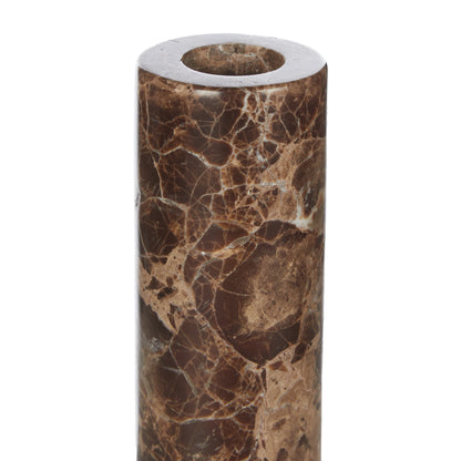 Academy Albert Marble Candle Holder Brown