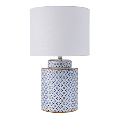 Society Home Leila Table Lamp Blue &amp; White