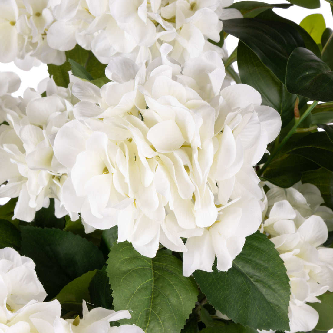 Faux Hydrangea Mix - Kensington Planter| White - 78cm