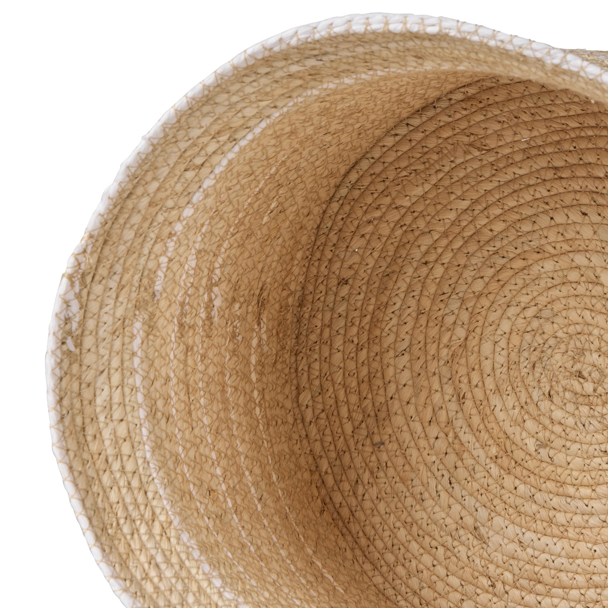 Amalfi Linear Baskets 2pcs Set Natural &amp; Green