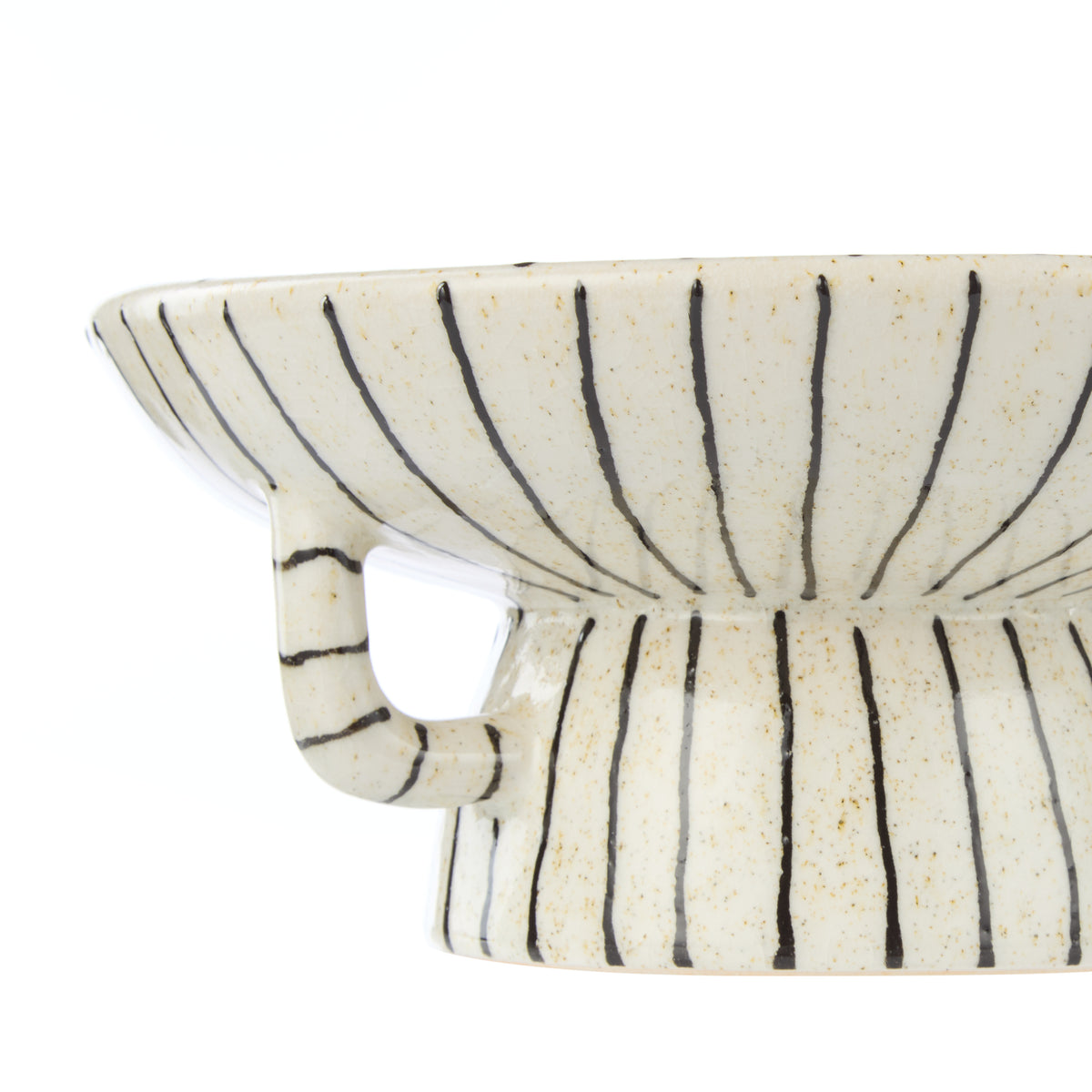 Academy Sabi Stripe Decor Dish Small White &amp; Black