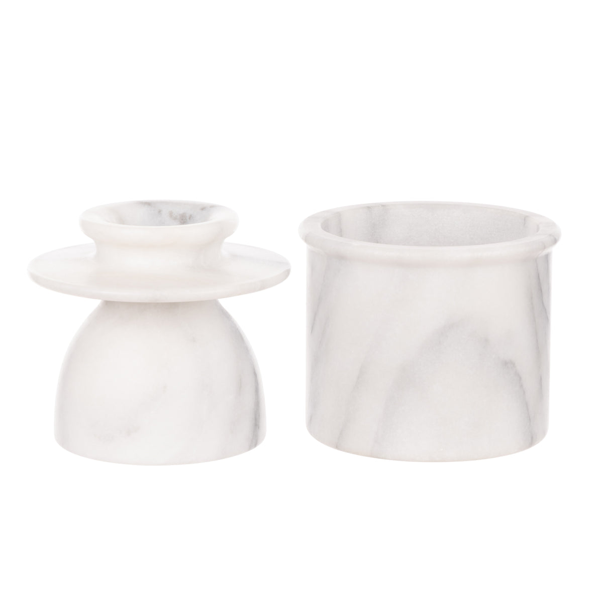 Davis &amp; Waddell Nuvolo Marble French Butter Bell White Grey