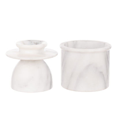Davis &amp; Waddell Nuvolo Marble French Butter Bell White Grey