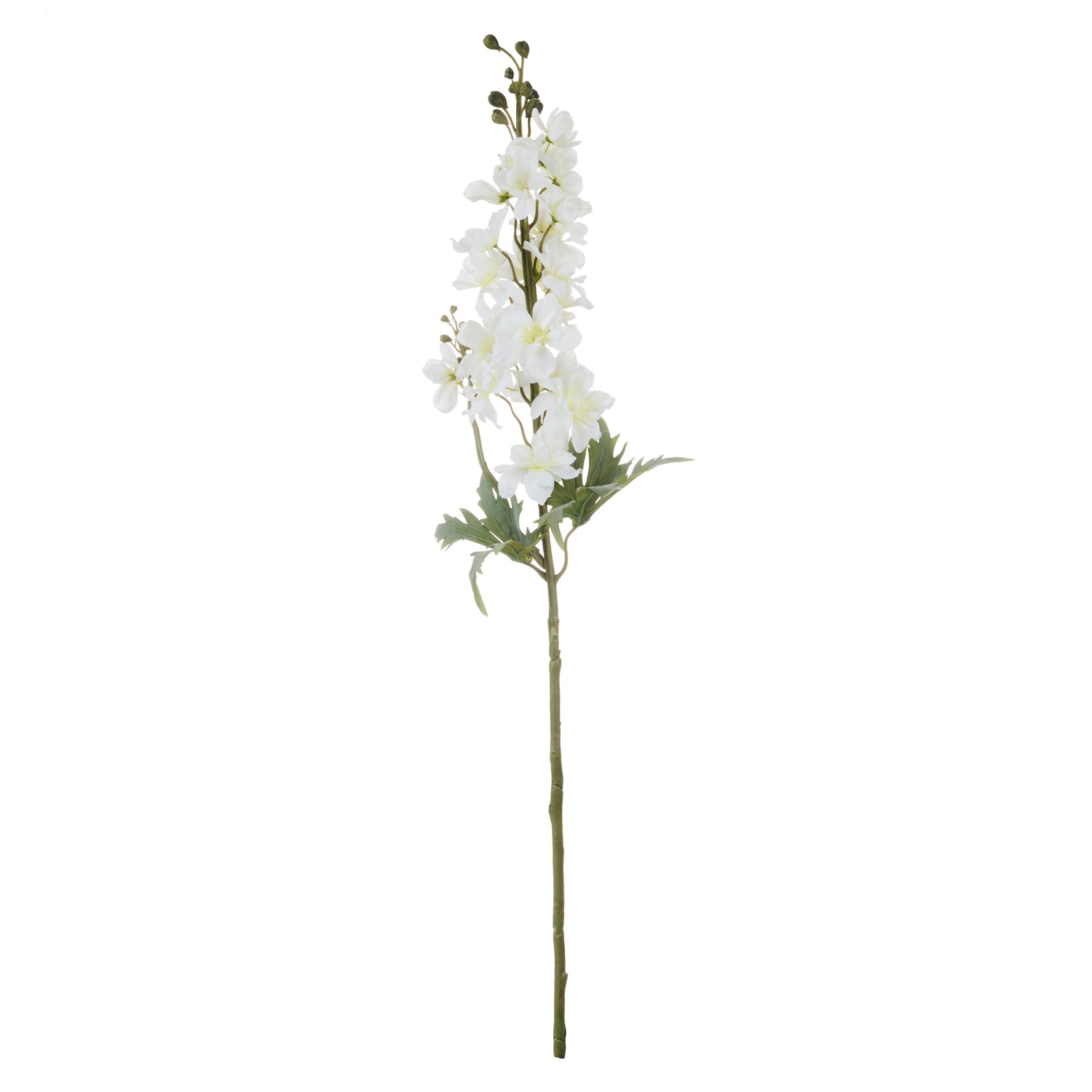 Faux Delphinium Stem | White - 81cm