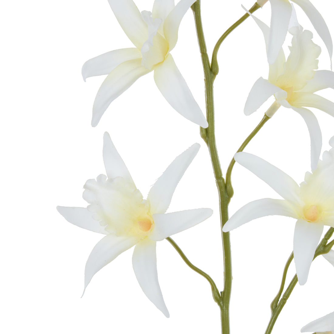 Faux Dendrobium Spray | White - 92cm
