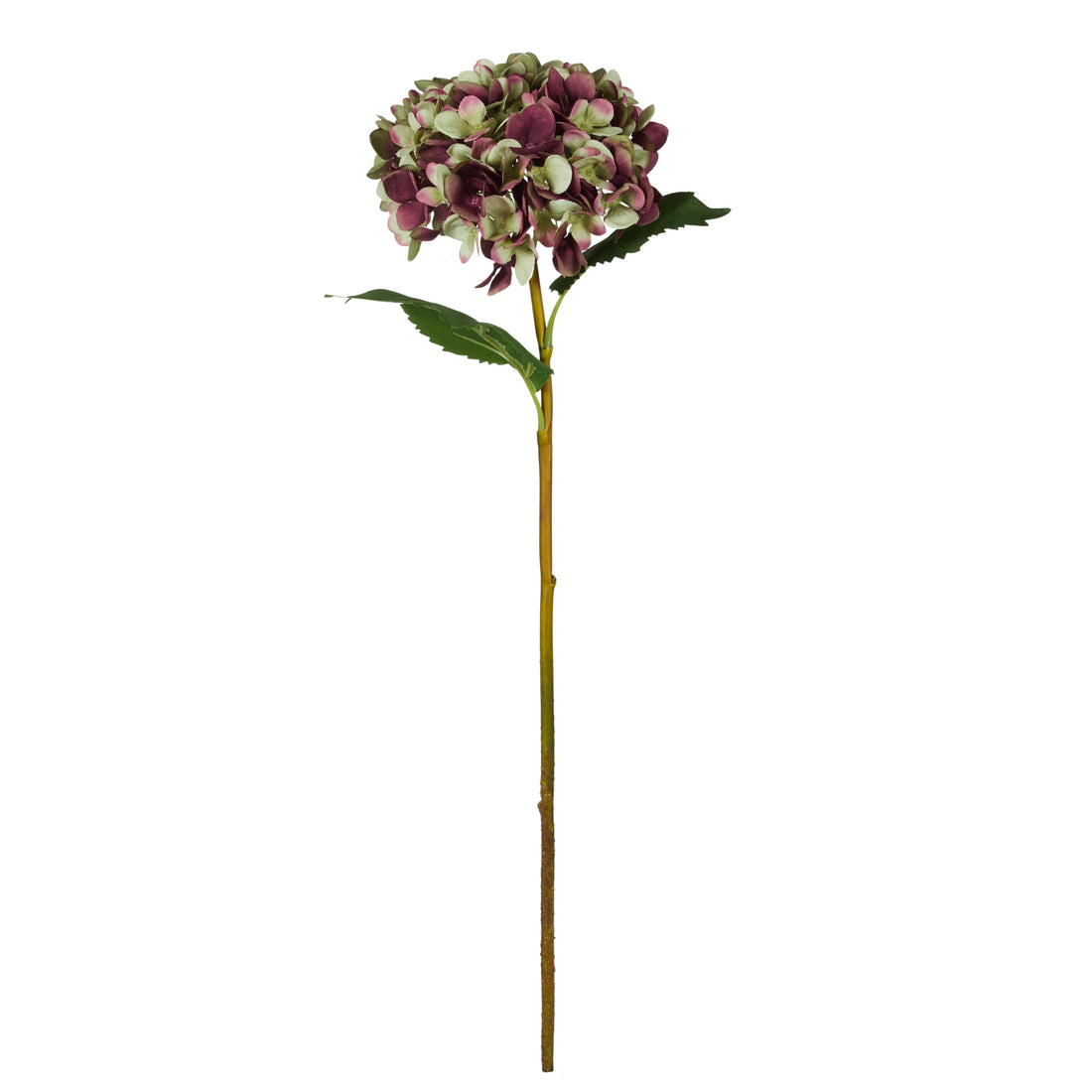 Faux Grand Hydrangea Stem | Burgundy - 68cm