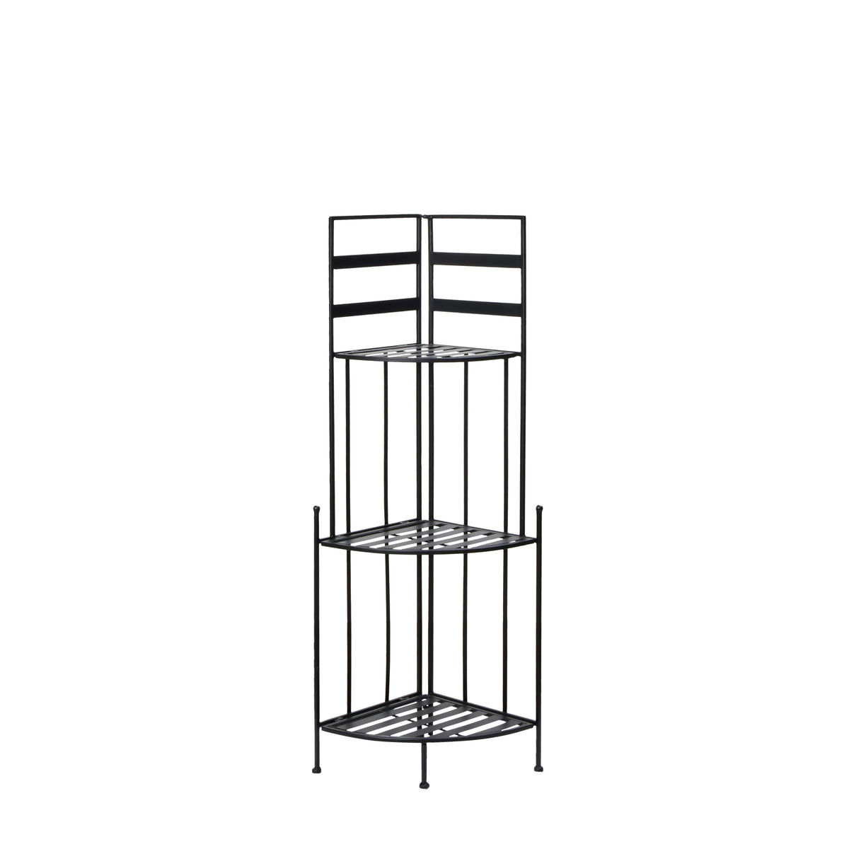 Rogue Onyx  3 Tier Corner Shelf Black