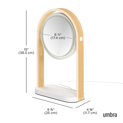 Umbra Bellwood LED Vanity Mirror White &amp; Natural