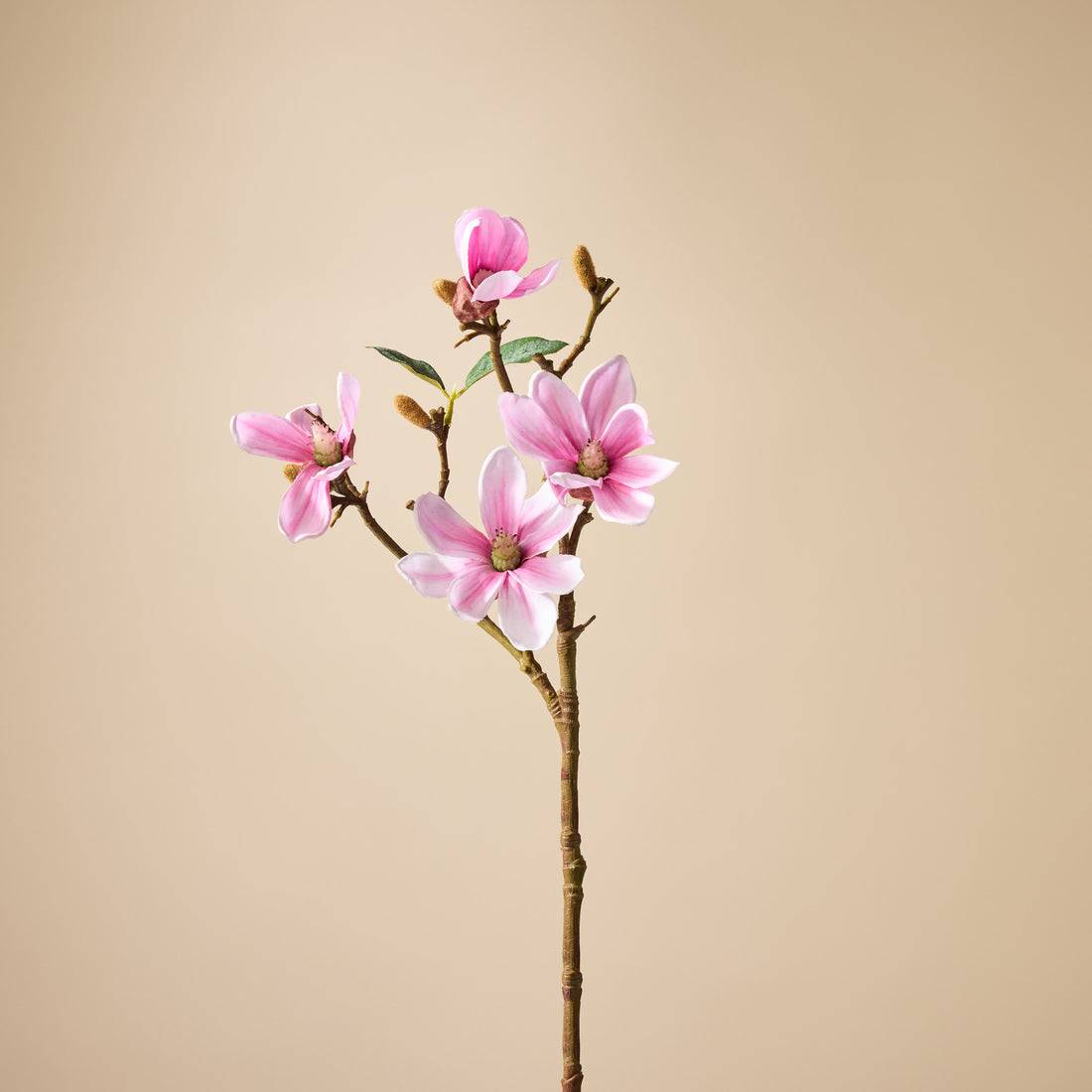 Faux Mini Magnolia Stem | Pink - 46cm