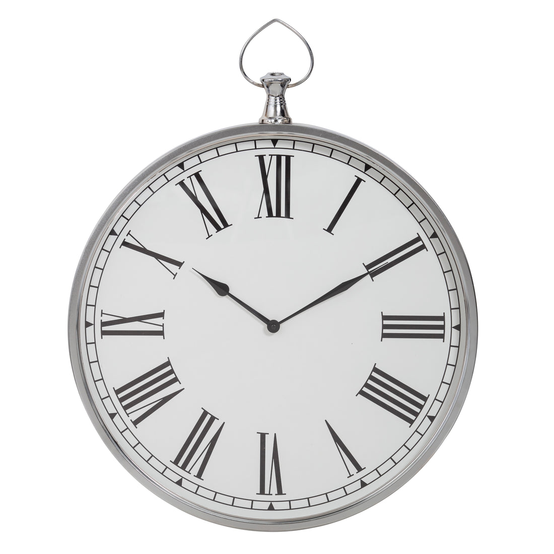 Society Home Northampton Wall Clock Silver &amp; White