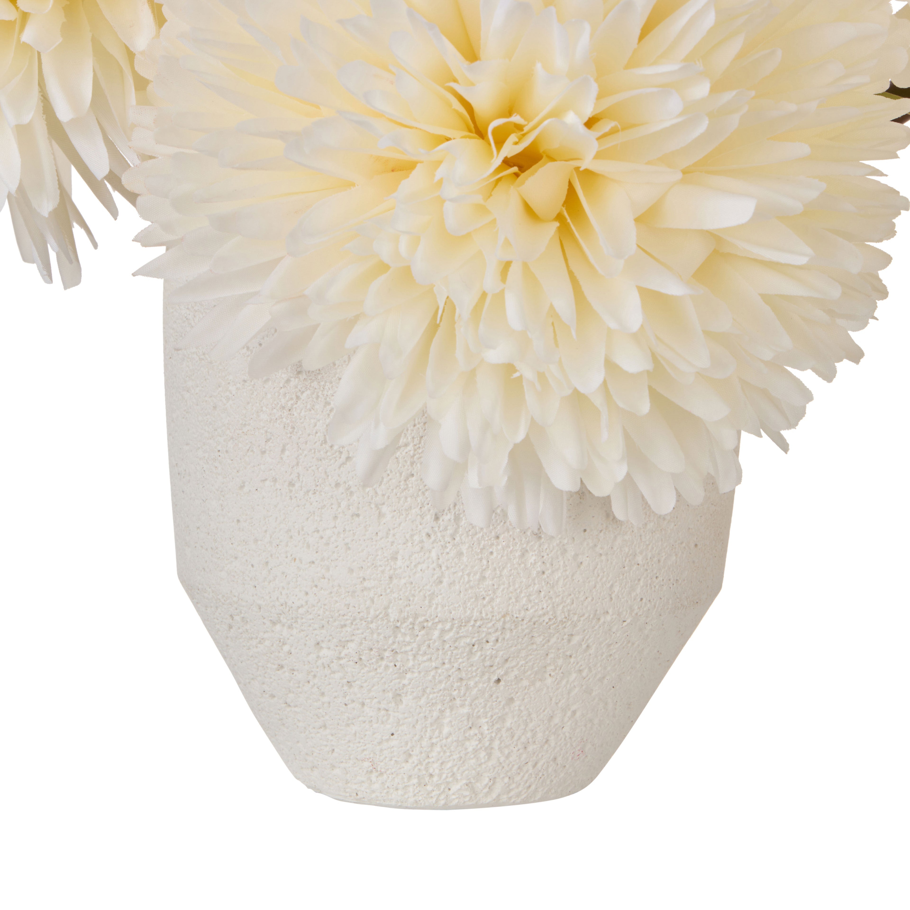 Faux Kiku - Delos Planter | Ivory -  29cm