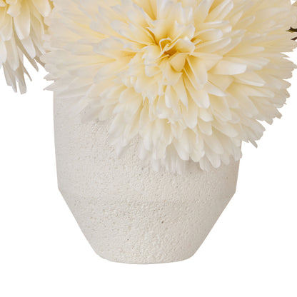 Faux Kiku - Delos Planter | Ivory -  29cm