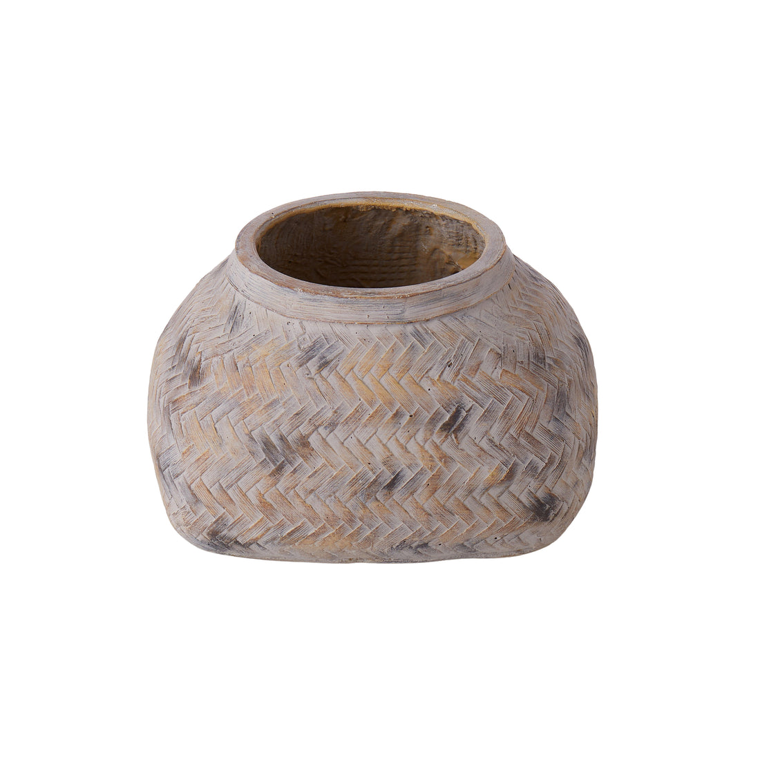 Rogue Distressed Cement Weave Vessel Multi-Coloured
